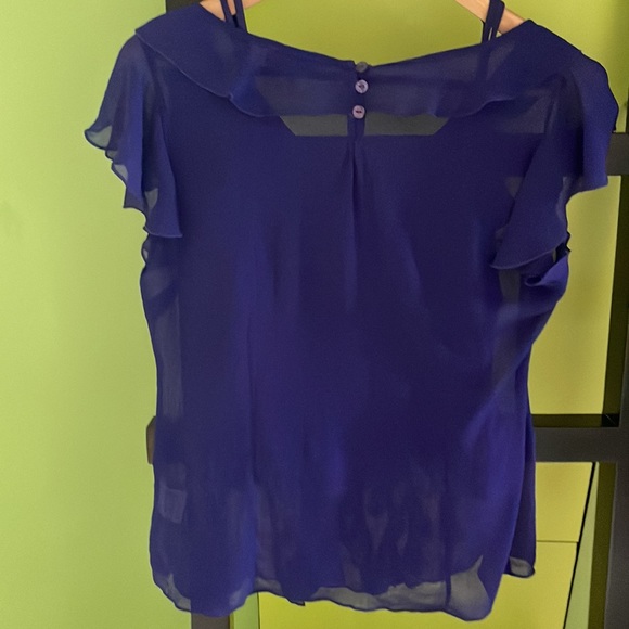 Beautiful M&S per una purple ruffled top with camisole, UK 12 - Picture 6 of 7
